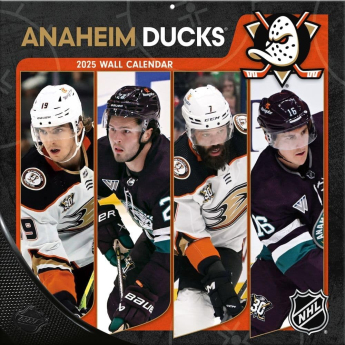 Anaheim Ducks kalendár 2025 Wall Calendar