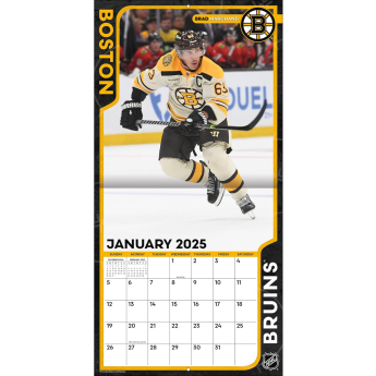 Boston Bruins kalendár 2025 Wall Calendar