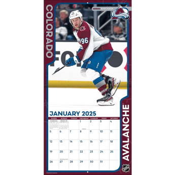 Colorado Avalanche kalendár 2025 Wall Calendar