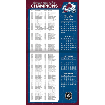 Colorado Avalanche kalendár 2025 Wall Calendar