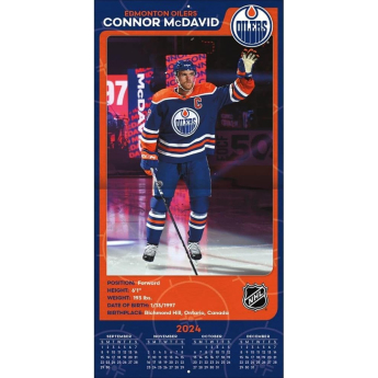 Edmonton Oilers kalendár Connor McDavid #97 2025 Wall Calendar