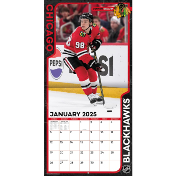 Chicago Blackhawks kalendár 2025 Wall Calendar