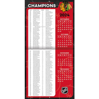 Chicago Blackhawks kalendár 2025 Wall Calendar