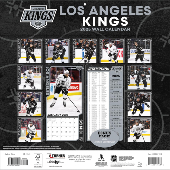 Los Angeles Kings kalendár 2025 Wall Calendar