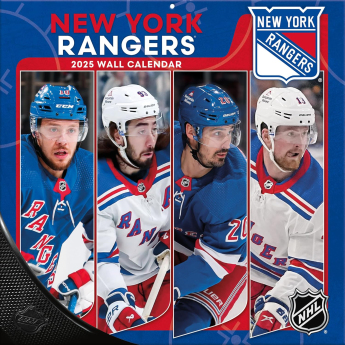 New York Rangers kalendár 2025 Wall Calendar