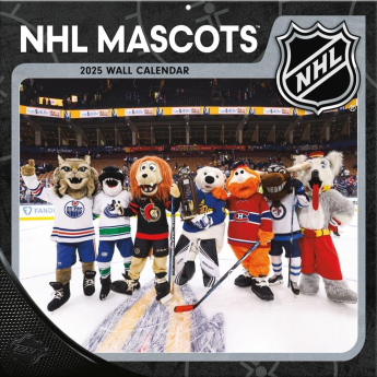 NHL produkty kalendár Mascots 2025 Wall Calendar