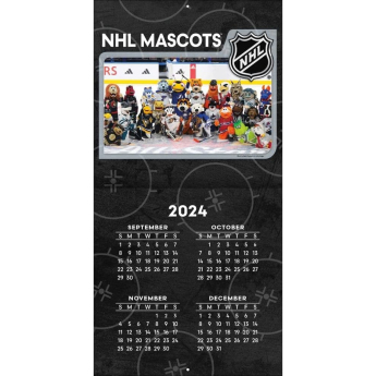 NHL produkty kalendár Mascots 2025 Wall Calendar