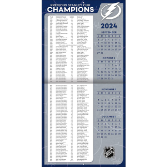 Tampa Bay Lightning kalendár 2025 Wall Calendar