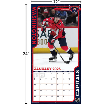 Washington Capitals kalendár 2025 Wall Calendar