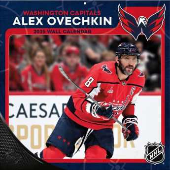 Washington Capitals kalendár Alexander Ovechkin #8 2025 Wall Calendar