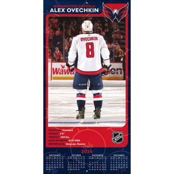 Washington Capitals kalendár Alexander Ovechkin #8 2025 Wall Calendar