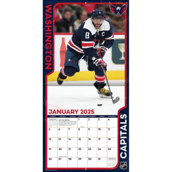 Washington Capitals kalendár Alexander Ovechkin #8 2025 Wall Calendar