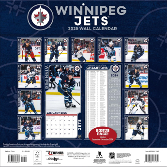 Winnipeg Jets kalendár 2025 Wall Calendar