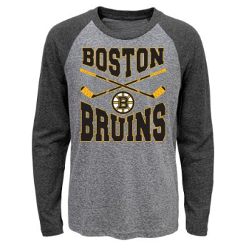 Boston Bruins detské tričko s dlhým rukávom Cross Stick Ls Triblend Raglan