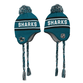 San Jose Sharks detská zimná čiapka Jacquard Tassel Knit With Pom