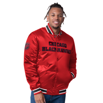 Chicago Blackhawks pánska bunda The CLOSER Reversible Varsity Satin