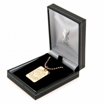 FC Liverpool retiazka na krk s psou známkou Gold Plated Dog Tag & Chain